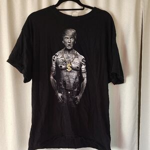 Gildan Donald Trump Gangster Black Graphic Men's T-Shirt